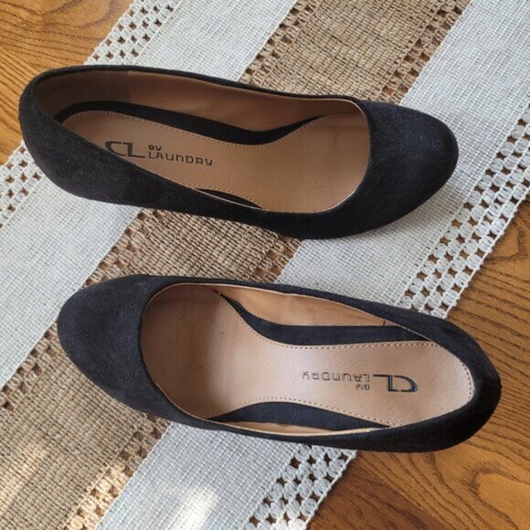 Suede Wedge Heels - Picture 3 of 5